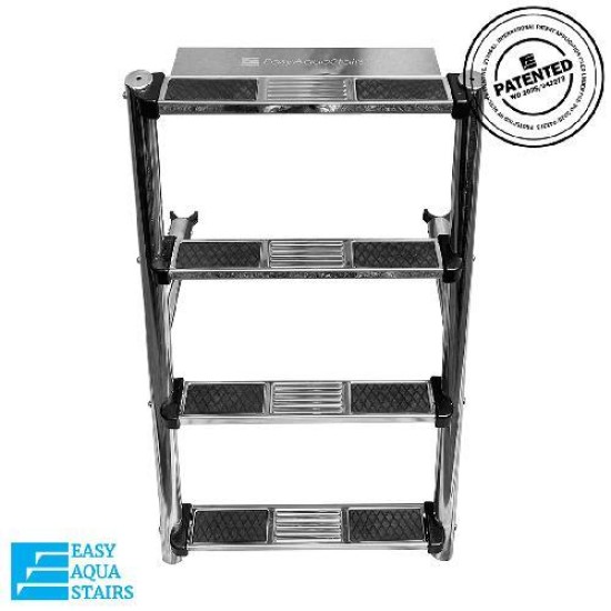 Σκάλα Εύκολης Πρόσβασης 4 Σκαλοπατιών Inox 316