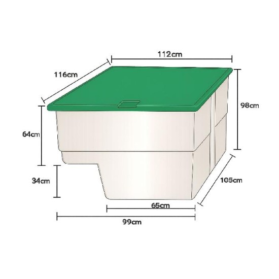 Μηχανοστάσιο κενό εντοιχιζόμενο Φ400-650