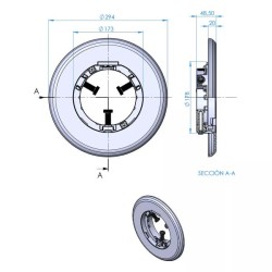 Πρόσοψη φωτιστικού flexinicho γκρι ανθρακί