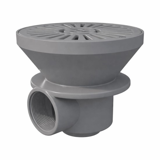 Circular main drain, 2 outlet light grey
