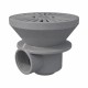 Circular main drain, 2 outlet light grey