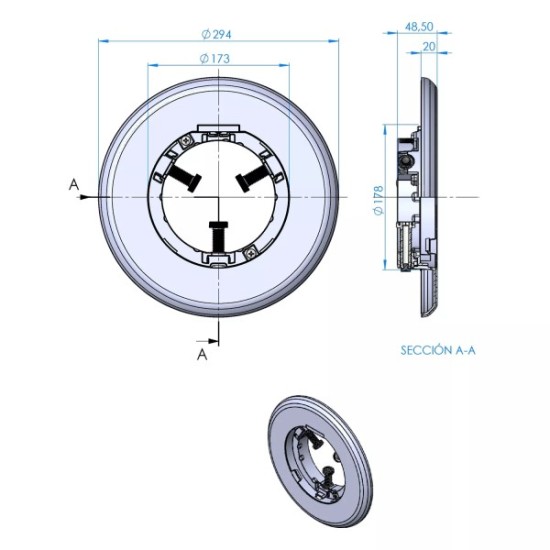 Grey faceplate flexinicho