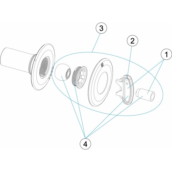 Στόμιο κολλητό multiflow μπετού Φ50