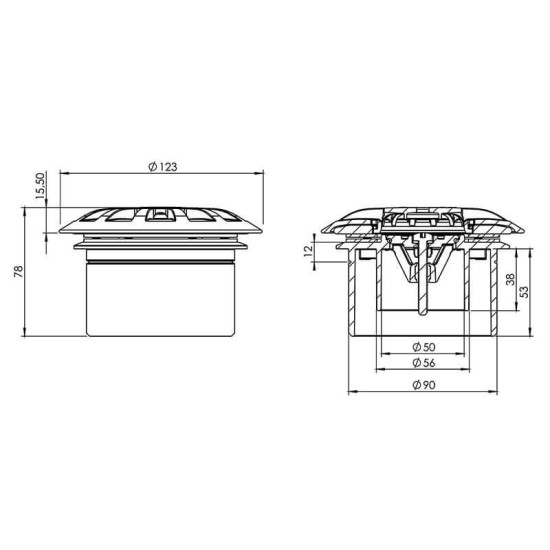 Στόμιο πυθμένα λευκό για πισίνες με liner AstralPool