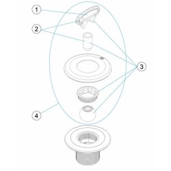 Complete set for multiflow inlet beige