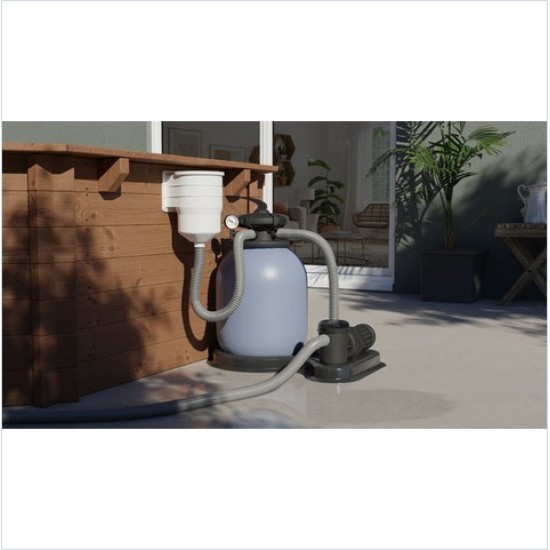 Compact kit 500mm top filter and 1HP pump 10m3/h