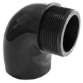 Pvc 90° welded elbow Φ50-male thread 1/2